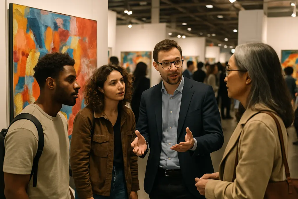 Armory Show Sales Strategy planning notes beside gallery price sheets