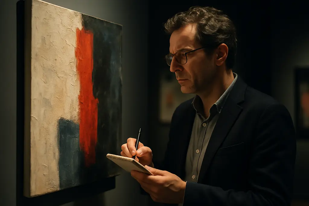 Gagosian Exhibition Strategy planning notes beside art catalog pages